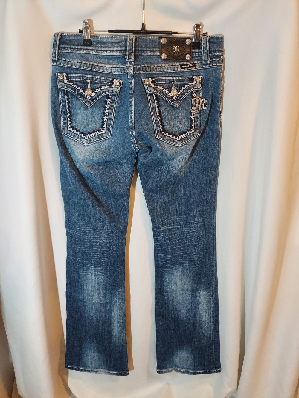 Miss Me Y2K Bedazzled Flap Pocket Bootcut Jeans Size 30